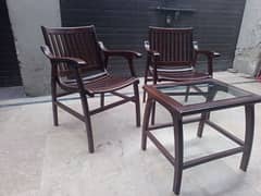 Good Quality Wooden Chairs and Table set mazboot lakar hai