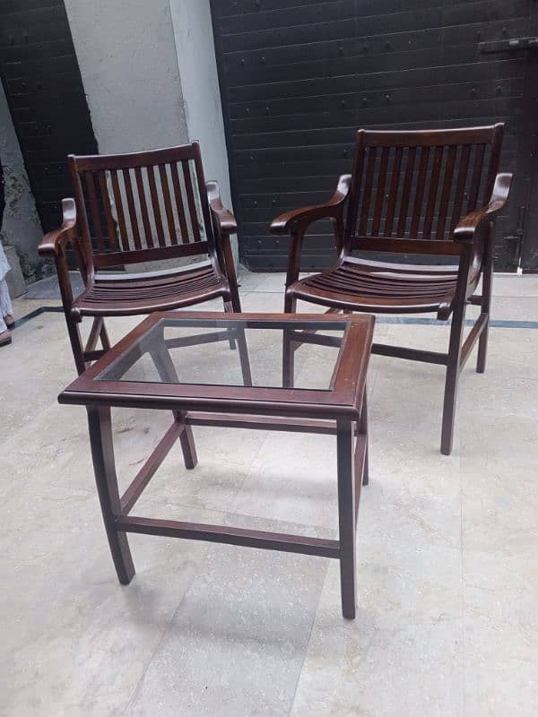 Good Quality Wooden Chairs and Table set mazboot lakar hai 1