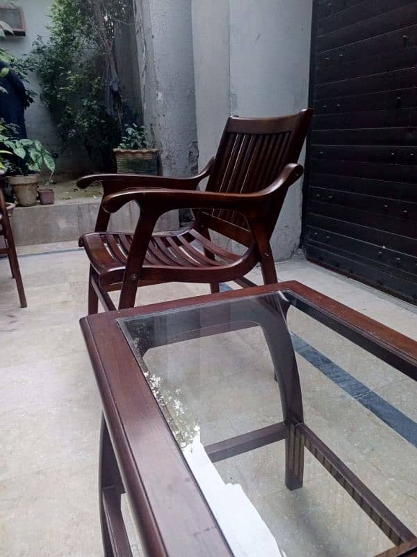 Good Quality Wooden Chairs and Table set mazboot lakar hai 2