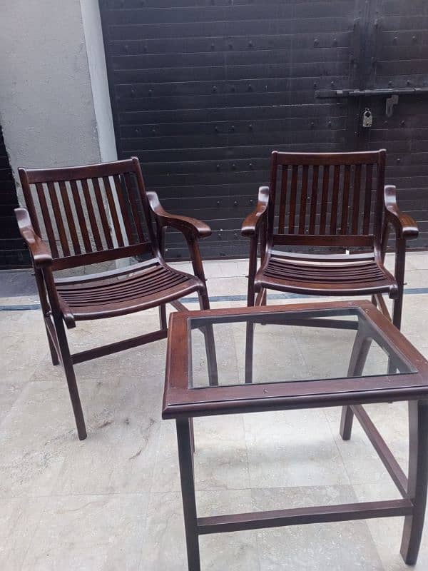 Good Quality Wooden Chairs and Table set mazboot lakar hai 3