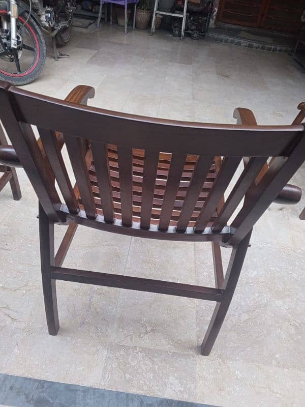 Good Quality Wooden Chairs and Table set mazboot lakar hai 4