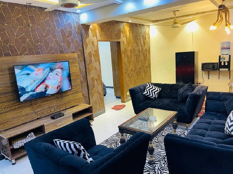 One Bed Furnished Apartment Available For Rent In Quaid Block Bahria Town Lahore 0