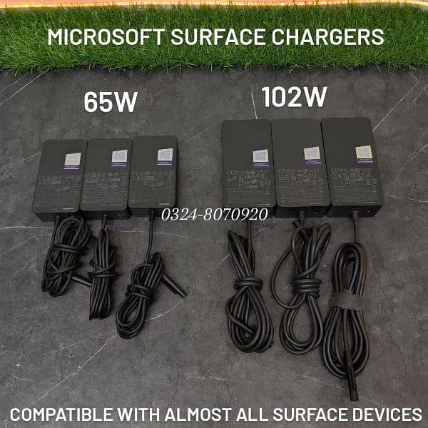 Microsoft Surface Pro Laptop Go Book Charger X 9 8 7 6 5 3 2 65W 102W 0