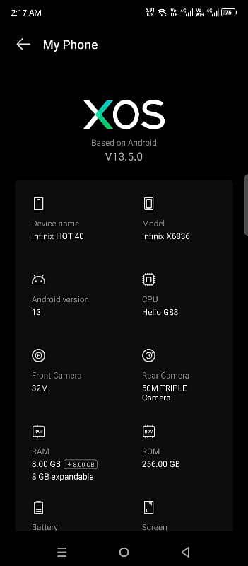 Infinix hot 40  256gb 90fps 0