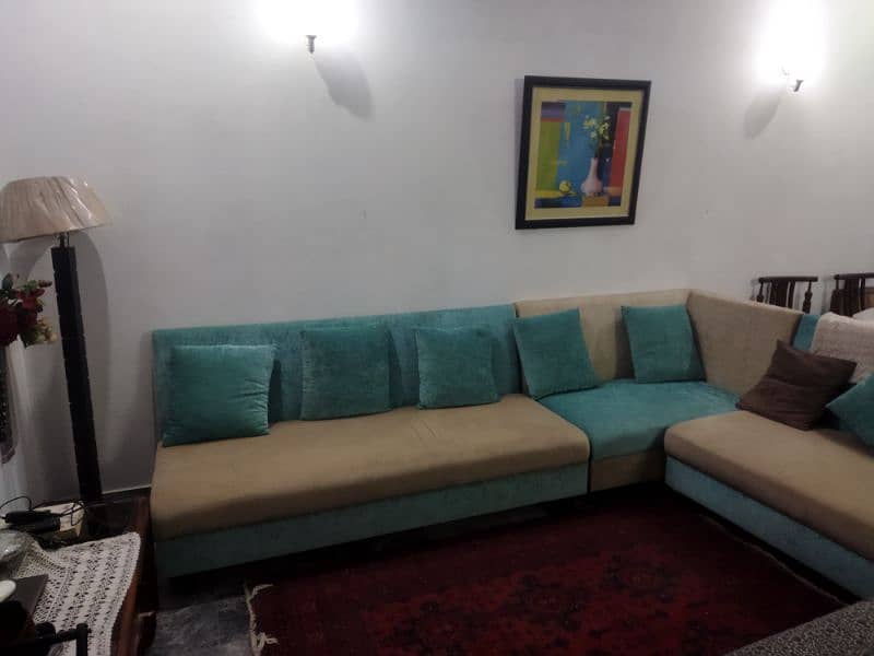 Lshape sofa set branded 0