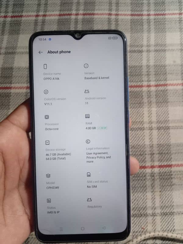 oppo a16 k full box 9/10 condition full box 0