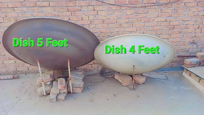 5 Feet Dish/ 4 Feet Dish Used Good Condition 0