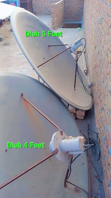 5 Feet Dish/ 4 Feet Dish Used Good Condition 1