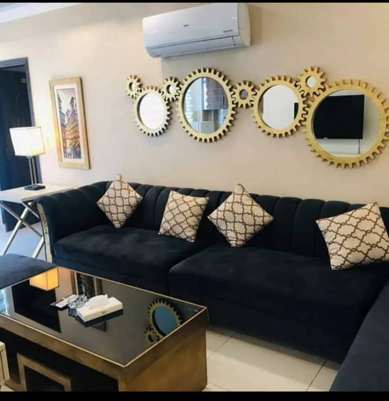 1 Bedroom VIP Full furnish flat per day available in Bahria town Lahore 12