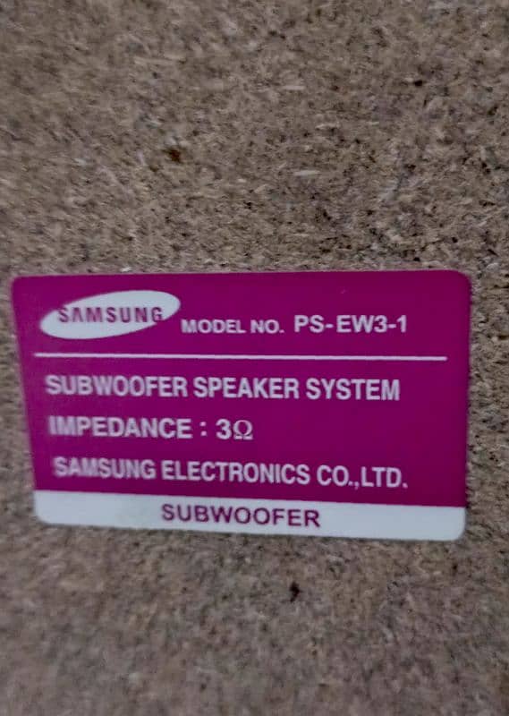 Samsung Speaker System Model # PS-EW3-1 3