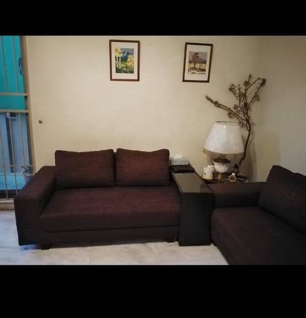 sofa set 7 seater  with 3 rolling tables 2