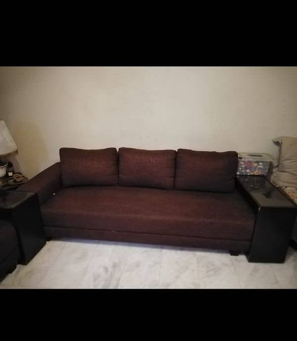 sofa set 7 seater  with 3 rolling tables 3