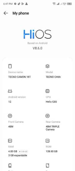 tecno camon 18t