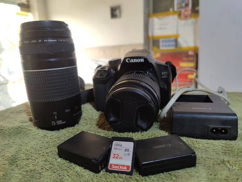 Canon EOS 1300D with 75-300mm lens only 5