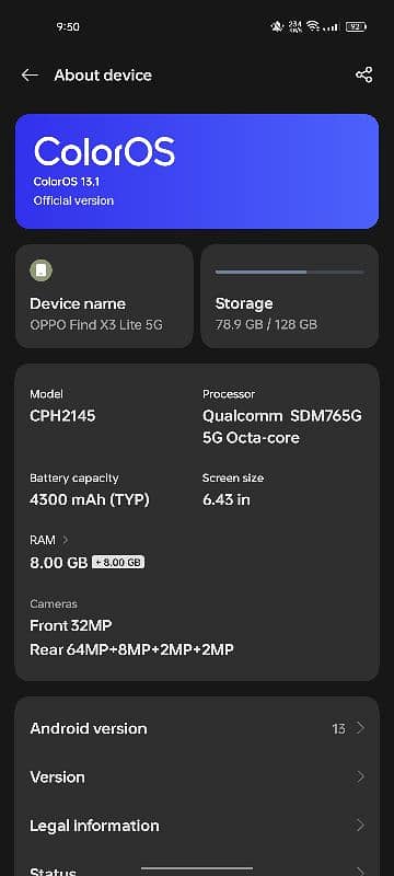 oppo find X3 lite 5G 6