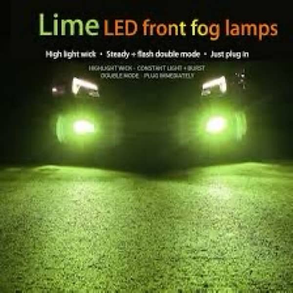 lime green fog lamps for car 1