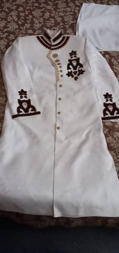 4 Piece Sherwani for Dulha ( Sherwani , Kurta , Kula & Pajama)