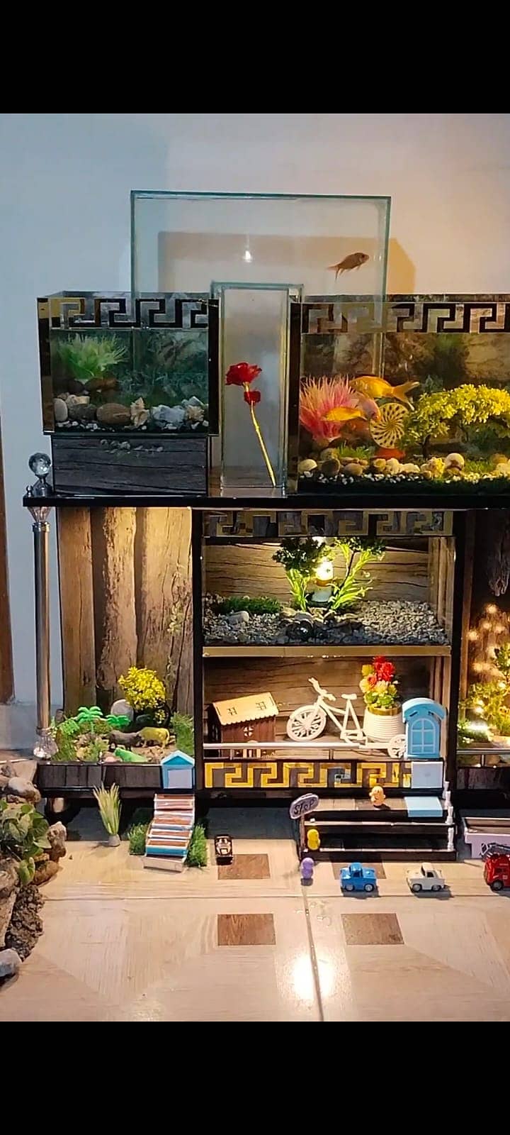 Fish Aquarium fish tank unique high quality Aquarium with accessories 11