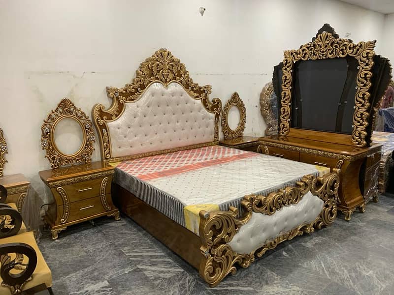 wooden bed/bed set/luxury bed/king size bed/double bed/furniture 6