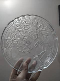 7 piece Glass breakfast platters