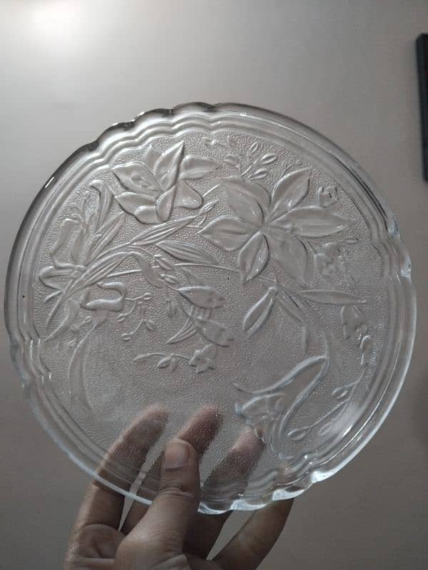 7 piece Glass breakfast platters 0