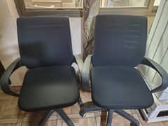 Office Revolving Chairs for sell i have 5 chairs very less used