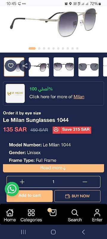 LE MILAN LM 1044 SUNGLASSES 5