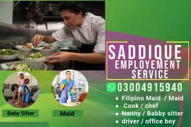 Maids / House Maids / cook / Nanny , chef / Baby Sitter maid availabl