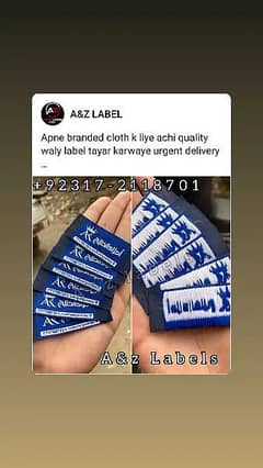 A&Z Clothing Labels|Clothing Labels|Patches| Hang Tag|Woven Label