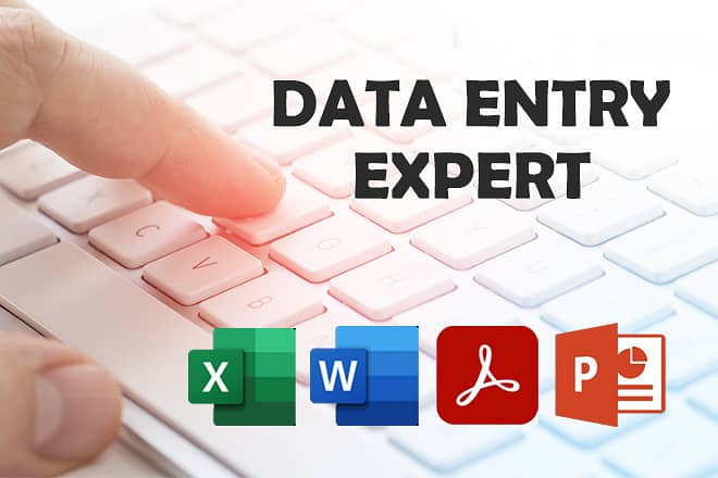 Data entry, typing task, MS word, Excel, Google sheet 0