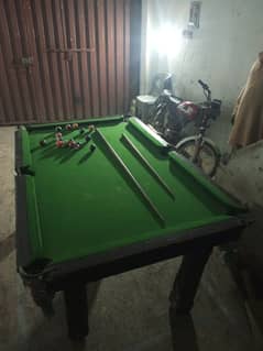 snooker table urgent sale 4 by 4 by 6 condition 03280686106