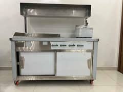 Commercials Stainless steel for fastfood counter with fries machine