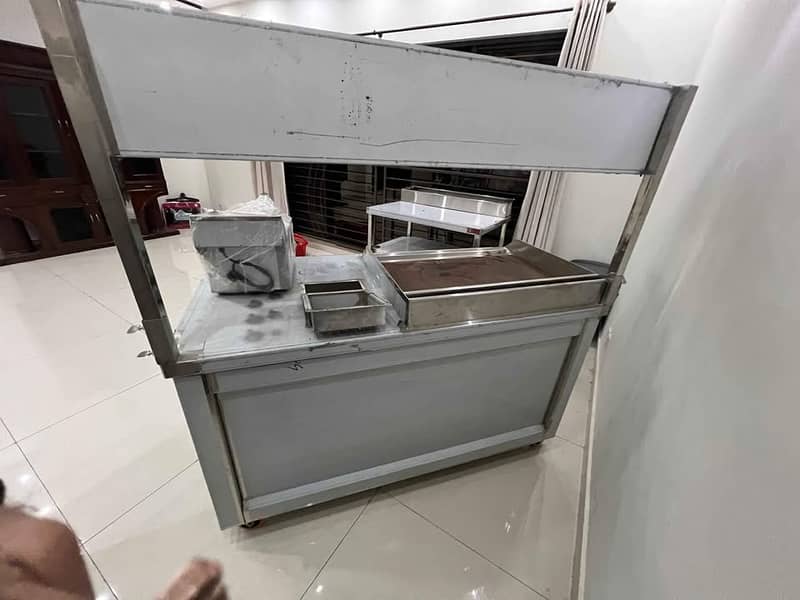 Commercials Stainless steel for fastfood counter with fries machine 2