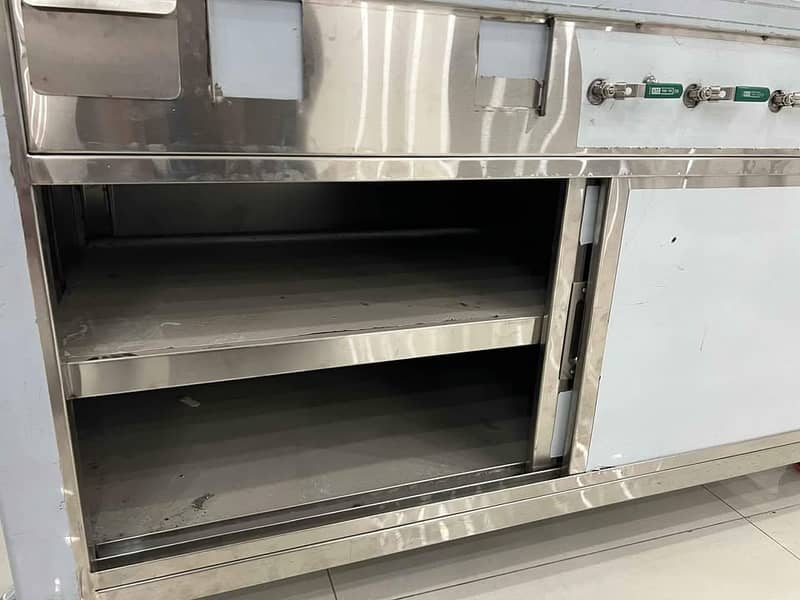 Commercials Stainless steel for fastfood counter with fries machine 5