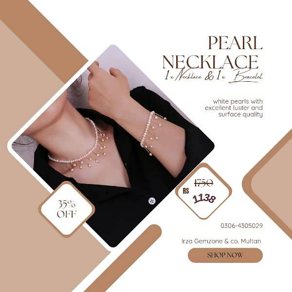 Branded Gemzone pearl necklace 0