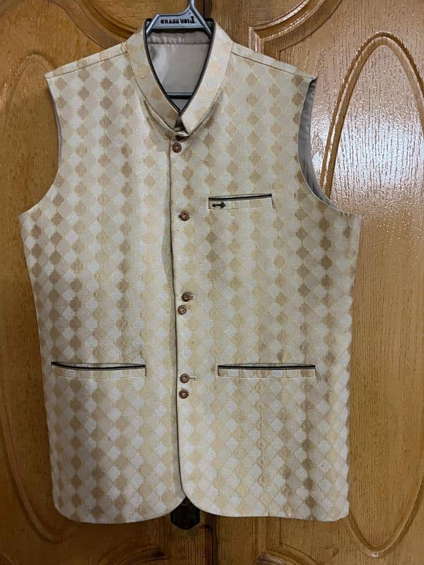 Fancy branded (wedding wear) waistcoat and men's kurta 2