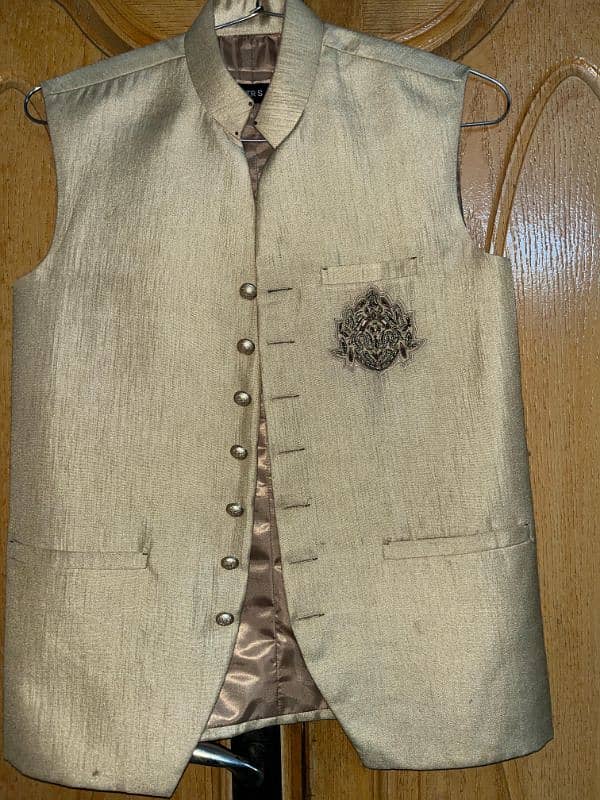 Fancy branded (wedding wear) waistcoat and men's kurta 6