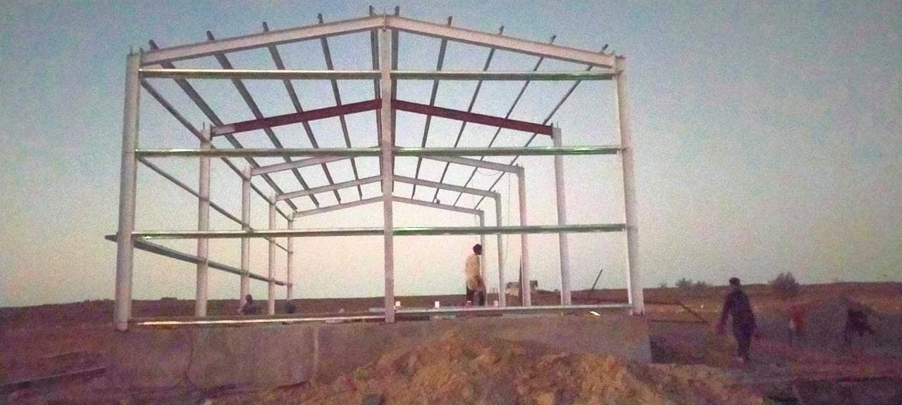 Dairy farm parking sheds big steel structure  tensile shed 3