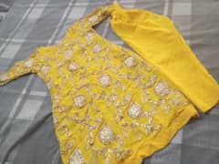 shifon yellow color dress for maiyon