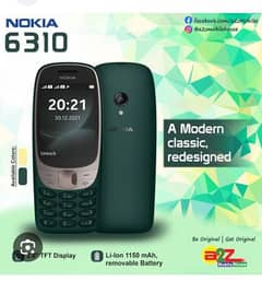 Nokia 6310, Dual Sim PTA approved 1year warranty. Big Display