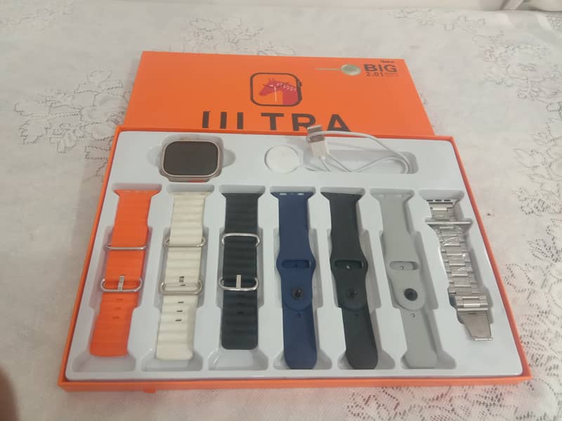 Ultra Smartwatch 10 by 10 With 7 STRAPS OPEN BOX 0