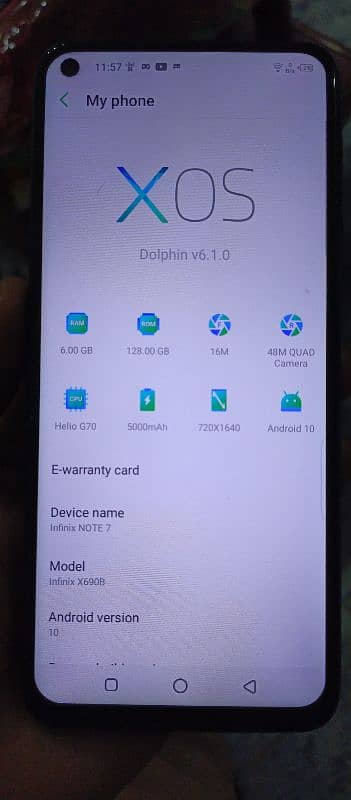 Infinix Note 7  6Gb Ram 128GB Memory 3