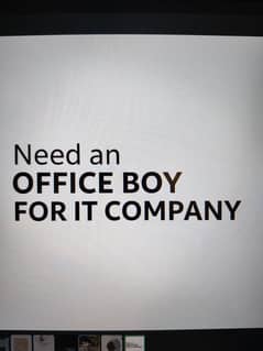 Need Office Boy