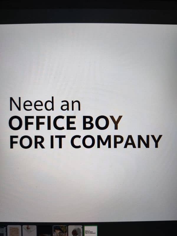 Need Office Boy 0