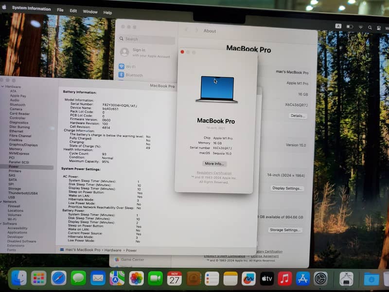 CTO MACBOOK M1 PRO 2021, 14" 16gb Ram 1tb ssd 0