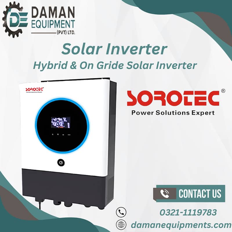 Sorotech Hybird Solar Inverter 6KW + Wifi -can operate without battery 0