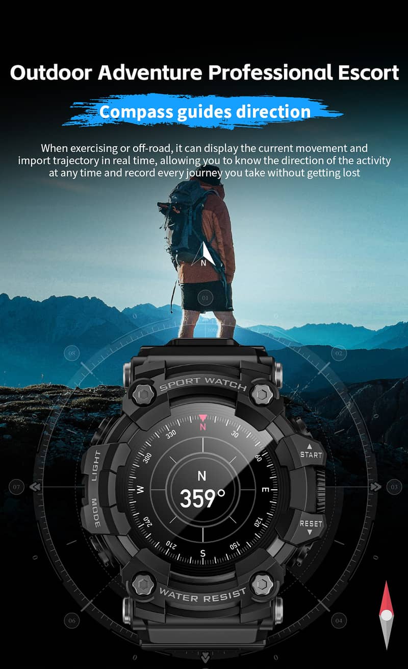 Lokmat Sports Smartwatch Android, iOS iPhone Waterproof 5