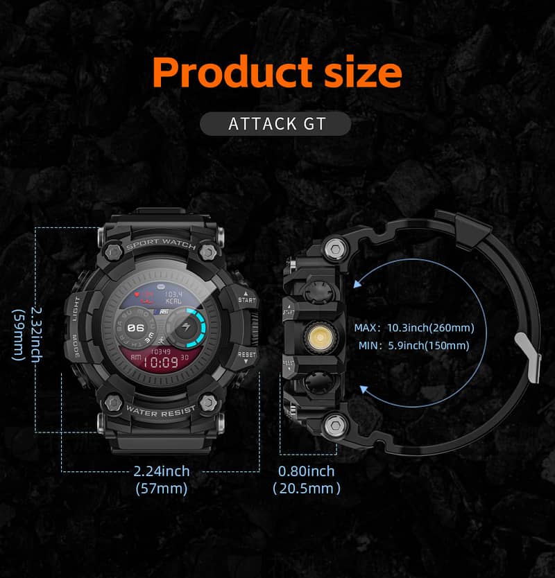 Lokmat Sports Smartwatch Android, iOS iPhone Waterproof 9