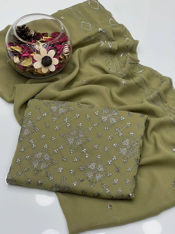 stuff bamber chiffon 2pcs suit breeze embroided wrok 7