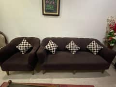 7 seater Sofa set, curtains, center table, center piece